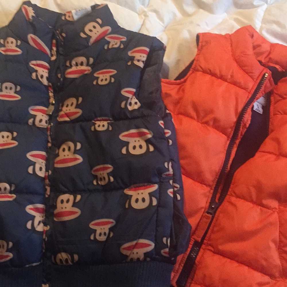 2 3T boys puffer vest Old Navy & Paul Frank